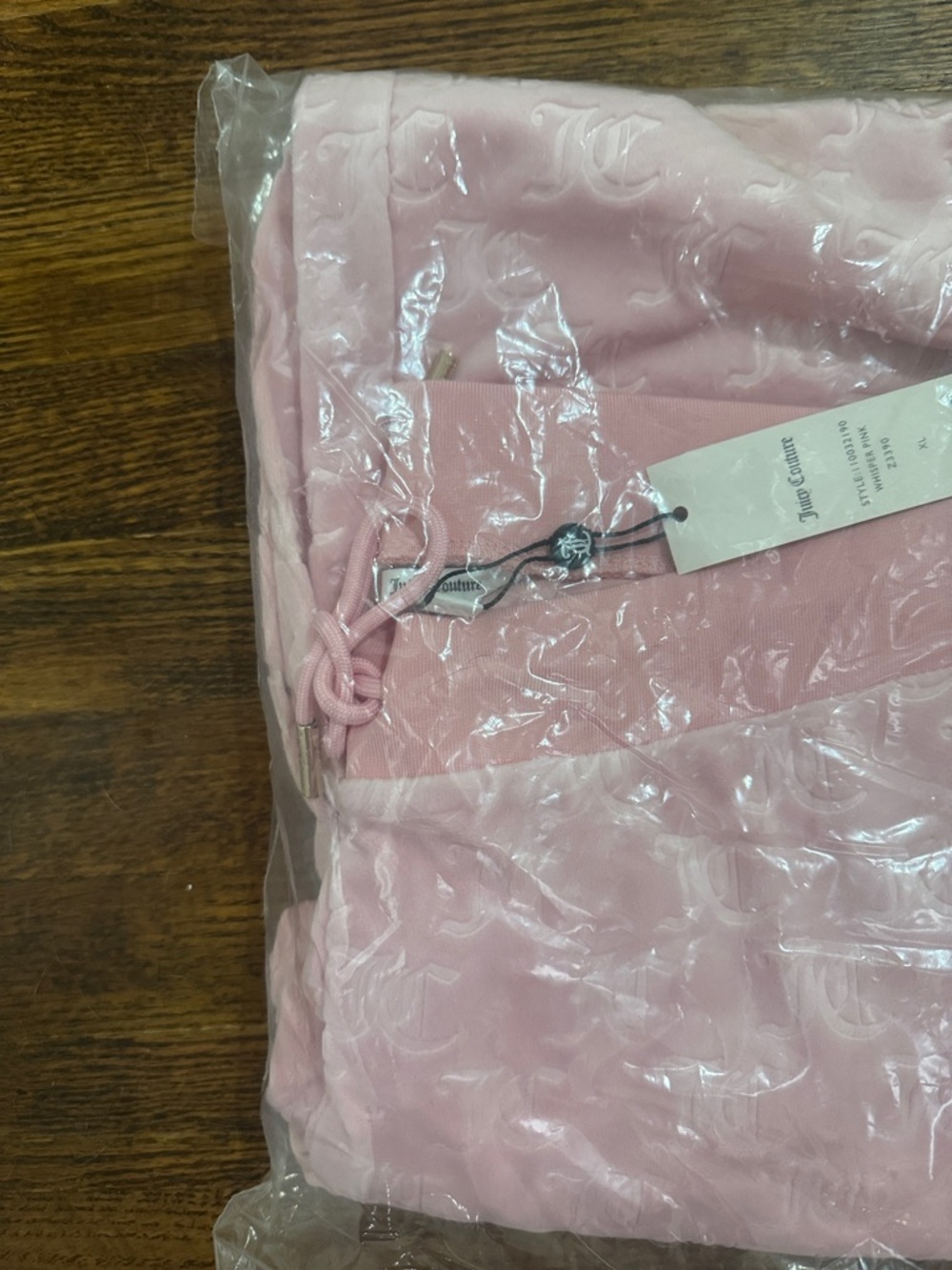 Juicy Couture Embossed “JC”Patterned Velour Track Pants/Size XL/NIB/SEALED! - Picture 8 of 16